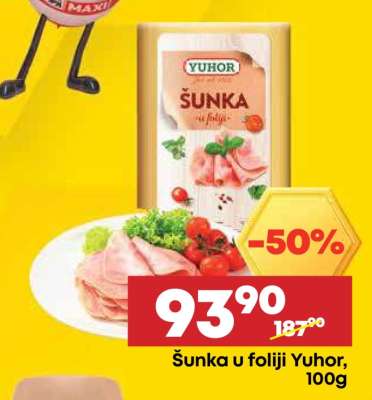 Šunka u foliji Yuhor 100g