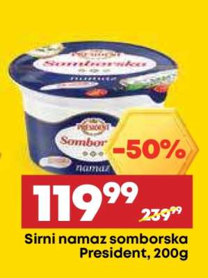 Sirni namaz somborska President, 200g