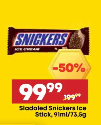 Sladoled Snickers Ice Stick, 91ml/73,5g