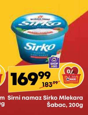 Sirni namaz Sirko Mlekara Sabac 200g