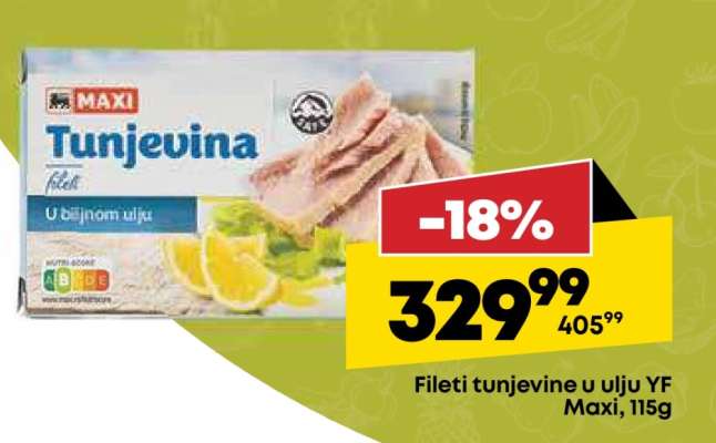 Fileti tunjevine u ulju YF Maxi, 115g