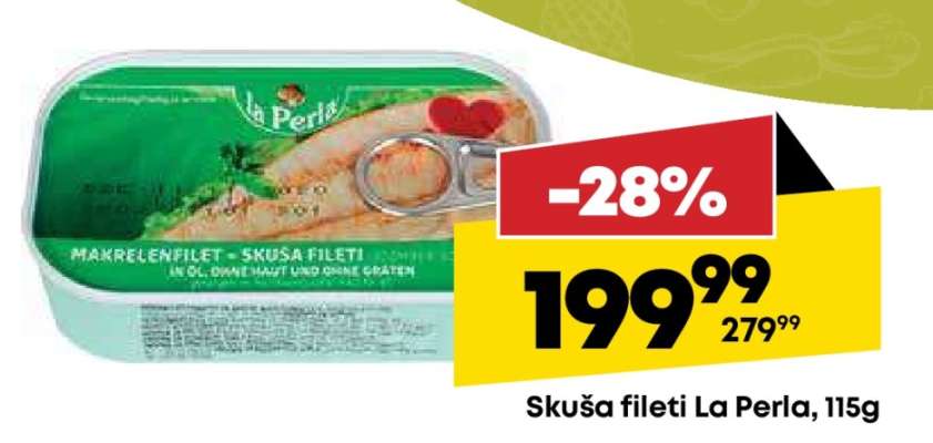 Skuša fileti La Perla 115g