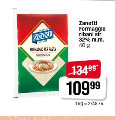 Zanetti Formaggio ribanl slr 32% m.m.