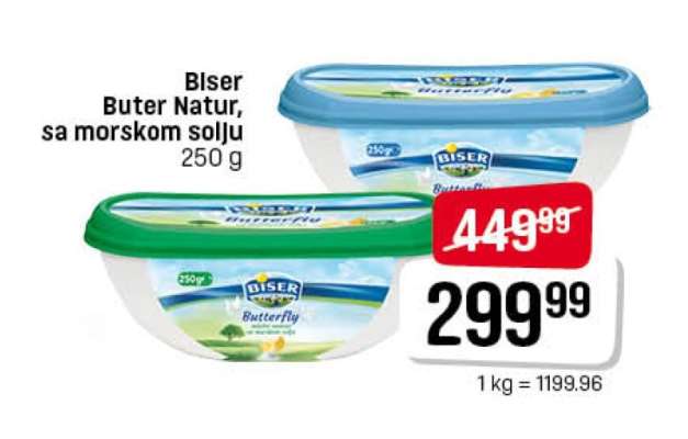 Biser Buter Natur, sa morskom solju
