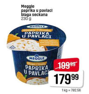 Meggle paprika u pavlaci blaga seckana