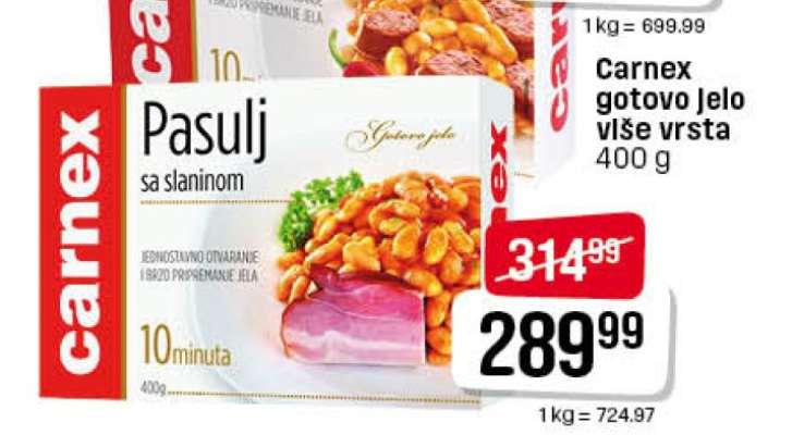 Carnex gotovo jelo više vrsta