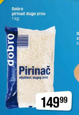 Dobro pirinač dugo zrno