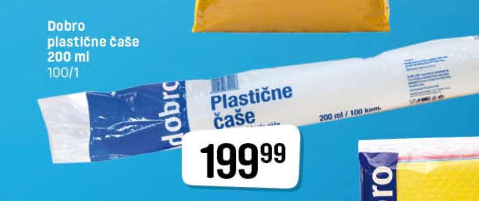 Dobro plastične čaše 200 ml
