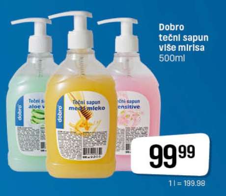 Dobro tečni sapun više mirisa