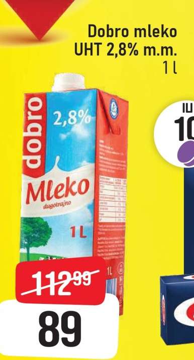 Dobro mleko UHT 2,8% m.m.