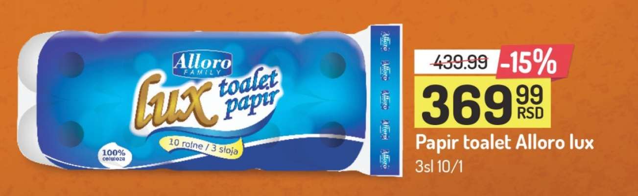 Papir toalet Alloro lux