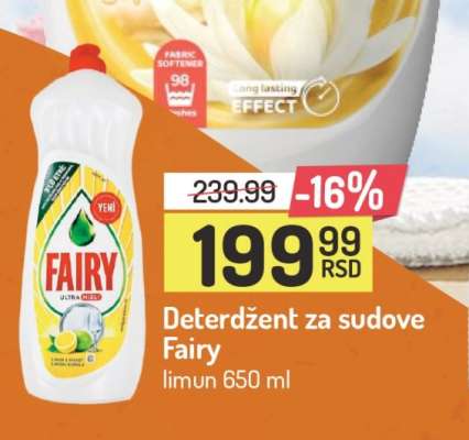 Deterdžent za sudove Fairy limun 650 ml