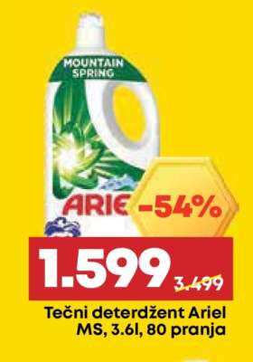 Tečni deterdžent Ariel MS, 3,6l/80 pranja