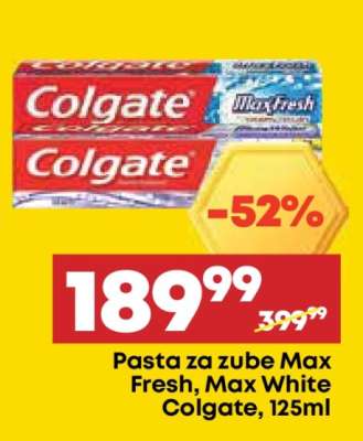 Pasta za zube Max Fresh, Max White Colgate, 125ml