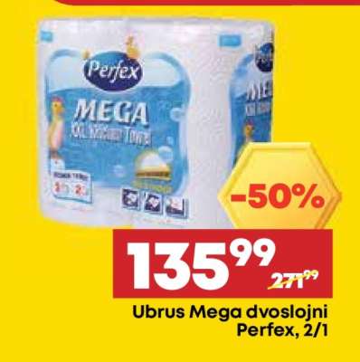Ubrus Mega dvoslojni Perfex, 2/1