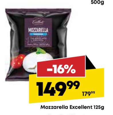 Mozzarella Excellent, 125g