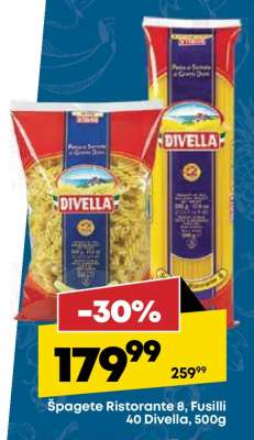 Špagete Ristorante 8, Fusilli 40 Divella, 500g
