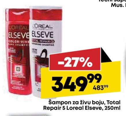 Šampon za živu boju Total Repair 5 Loreal Elseve 250ml