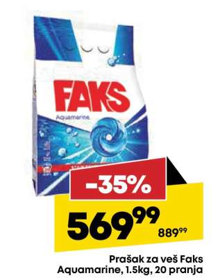 Prašak za veš Faks Aquamarine