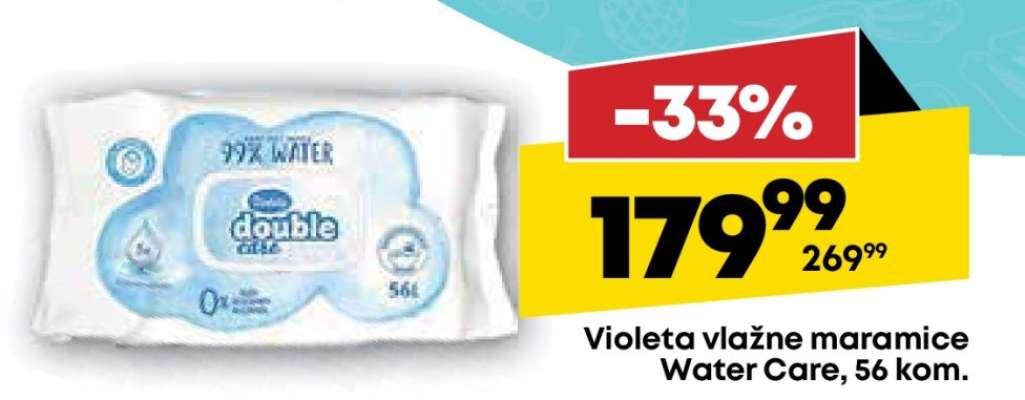 Violeta vlažne maramice Water Care, 56 kom.