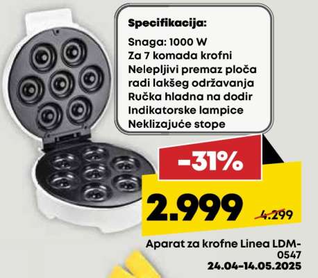 Aparat za krofne Linea LDM-0547