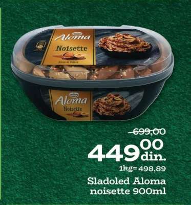 Sladoled Aloma noisette 900ml