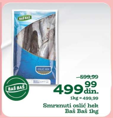Smrznuti oslić hek Baš Baš 1kg