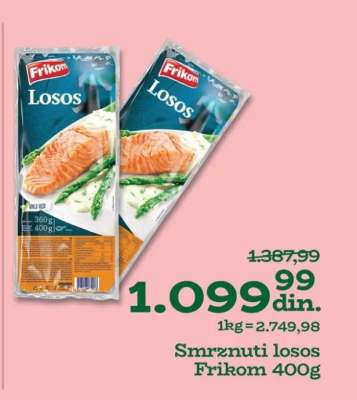 Smrznuti losos Frikom 400g