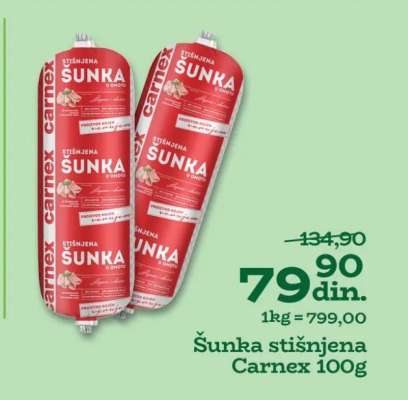 Šunka stisnjena Carnex 100g