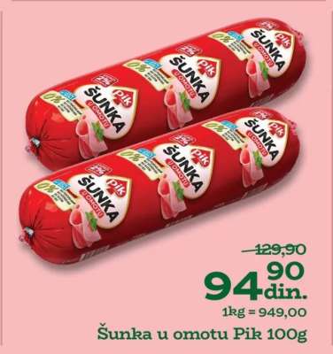 Šunka u omotu Pik 100g