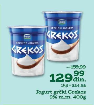 Jogurt grčki Grekos