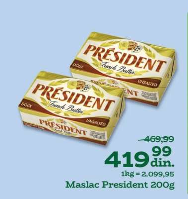 Maslac President 200g