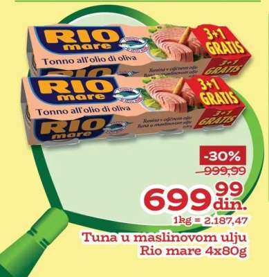 Tuna u maslinovom ulju Rio Mare 4x80g