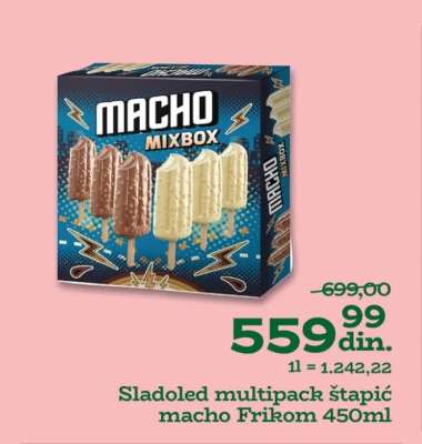 Sladoled multipack štapić macho Frikom 450ml