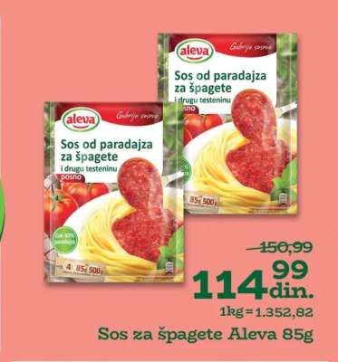 Sos za špagete Aleva 85g