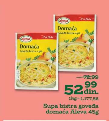 Supa bistra goveđa domaća Aleva 45g