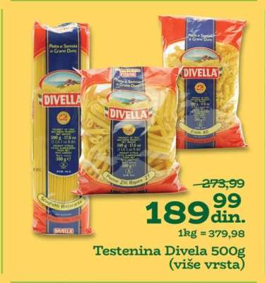Testenina Divela 500g