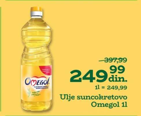 Ulje suncokretovo Omegol 1l