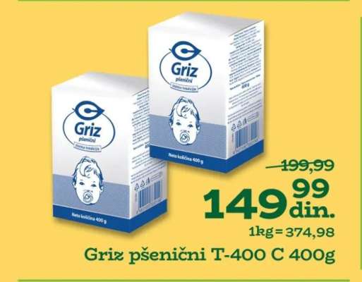Griz pšenični T-400 C 400g