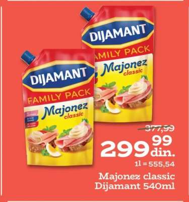 Majonez Classic Dijamant 540ml