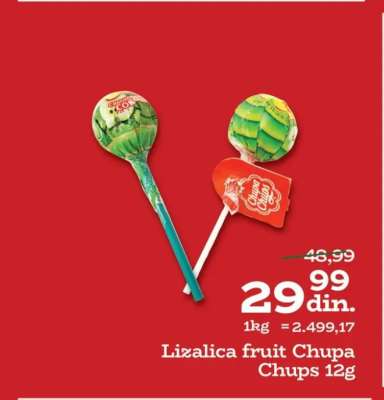Lizalica fruit Chupa Chups 12g