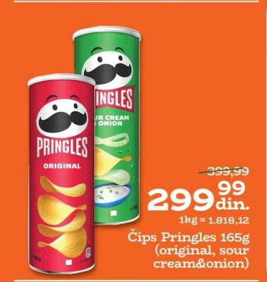 Čips Pringles 165g