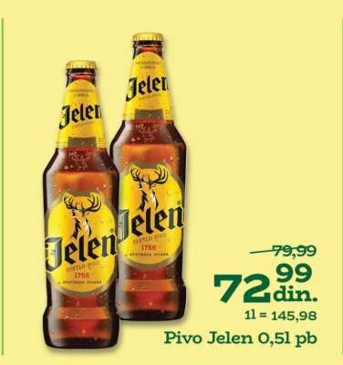 Pivo Jelen 0,5l pb