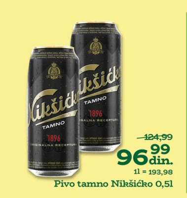 Pivo tamno Nikšićko 0,5l