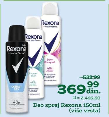 Deo sprej Rexona 150ml