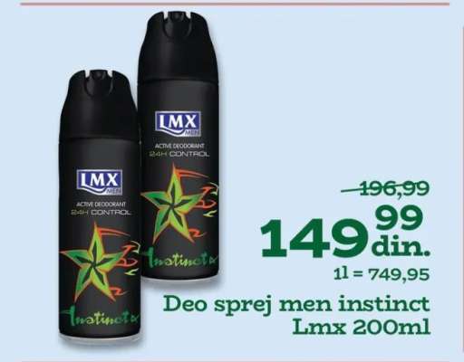 Deo sprej men instinct Lmx 200ml