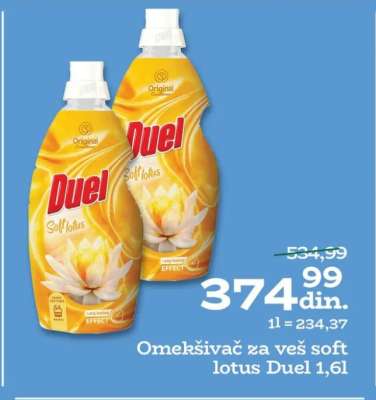 Omekšivač za veš soft lotus Duel 1,6l