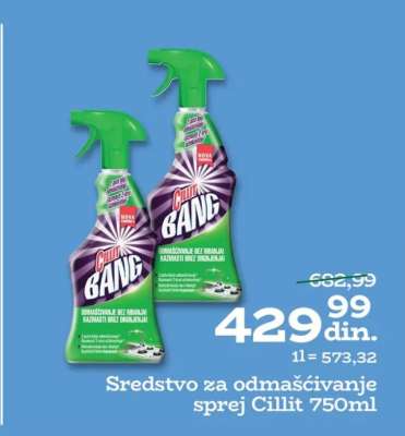 Sredstvo za odmašćivanje sprej Cillit 750ml