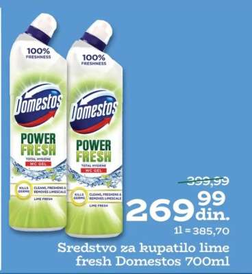 Sredstvo za kupatilo lime fresh Domestos 700ml