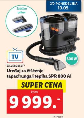 Uređaj za čišćenje tapacirunga i tepiha SPR 800 A1
